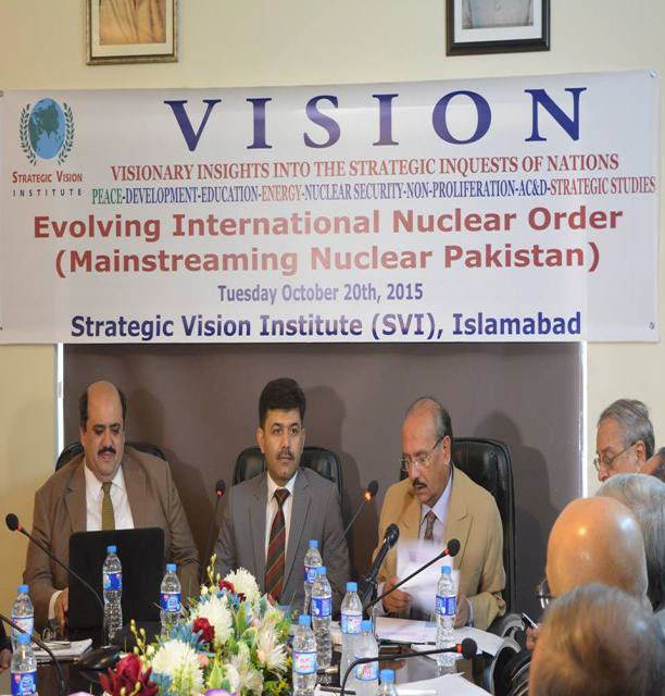 Evolving International Nuclear Order (Mainstreaming Nuclear Pakistan) on 20th October 2015