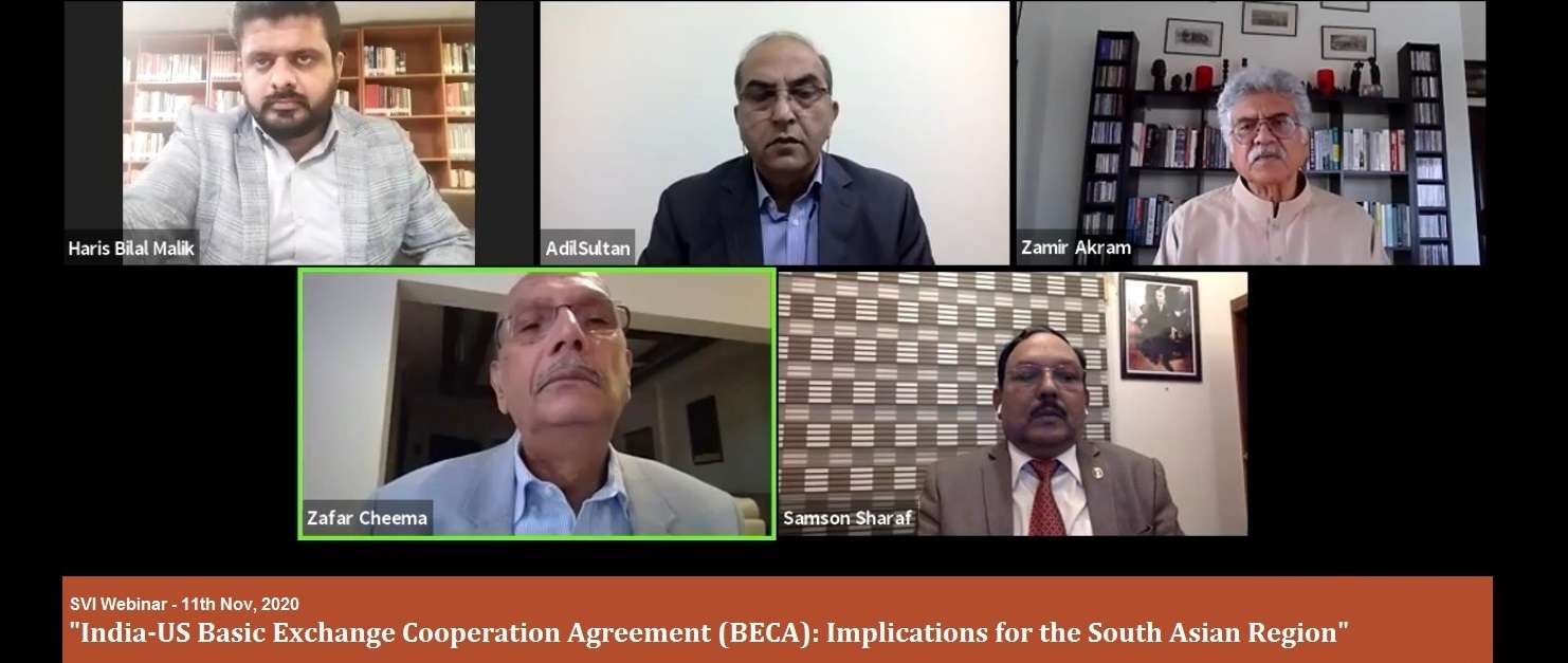 India-US Basic Exchange and Cooperation Agreement (BECA): Implications for the South Asian Region on 11th November 2020