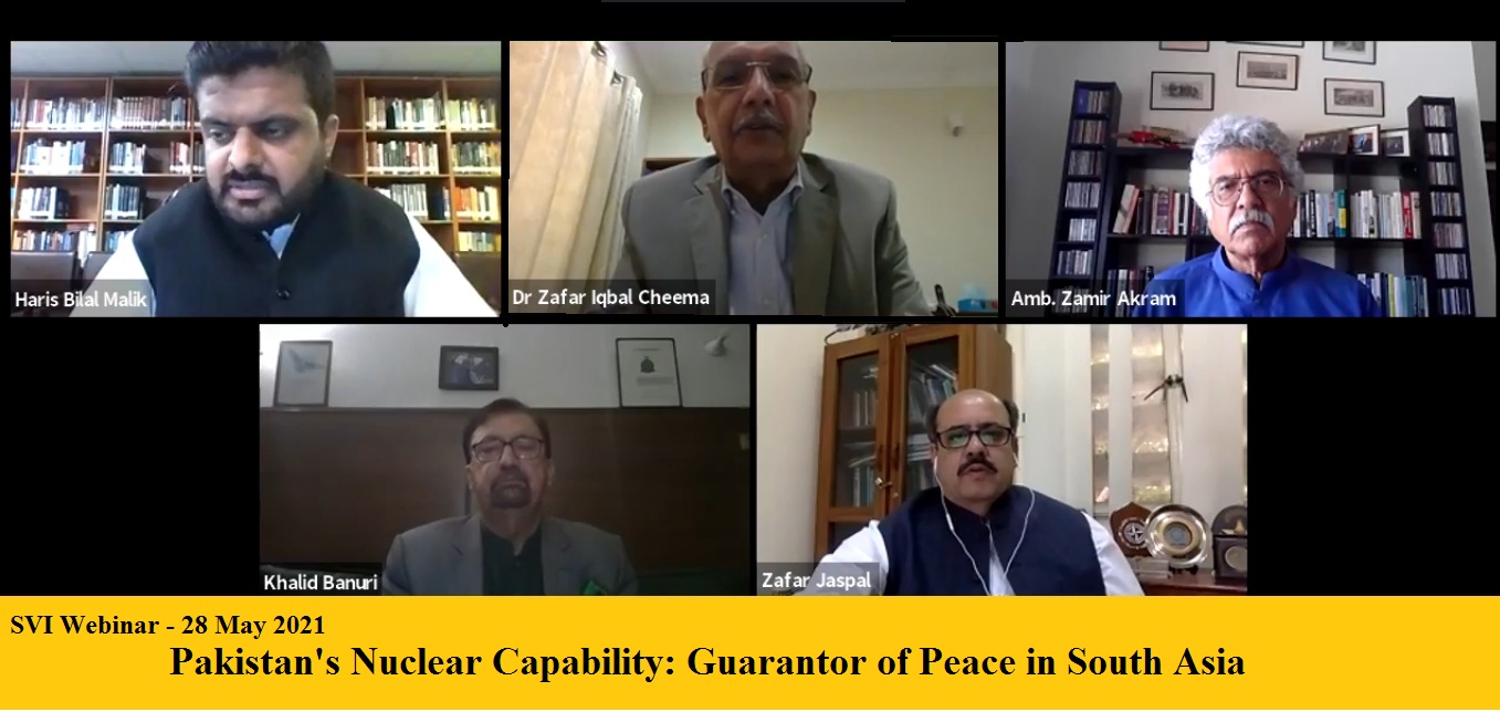 SVI Webinar on “Pakistan’s Nuclear Capability: Guarantor of Peace in South Asia”.Published in Dawn