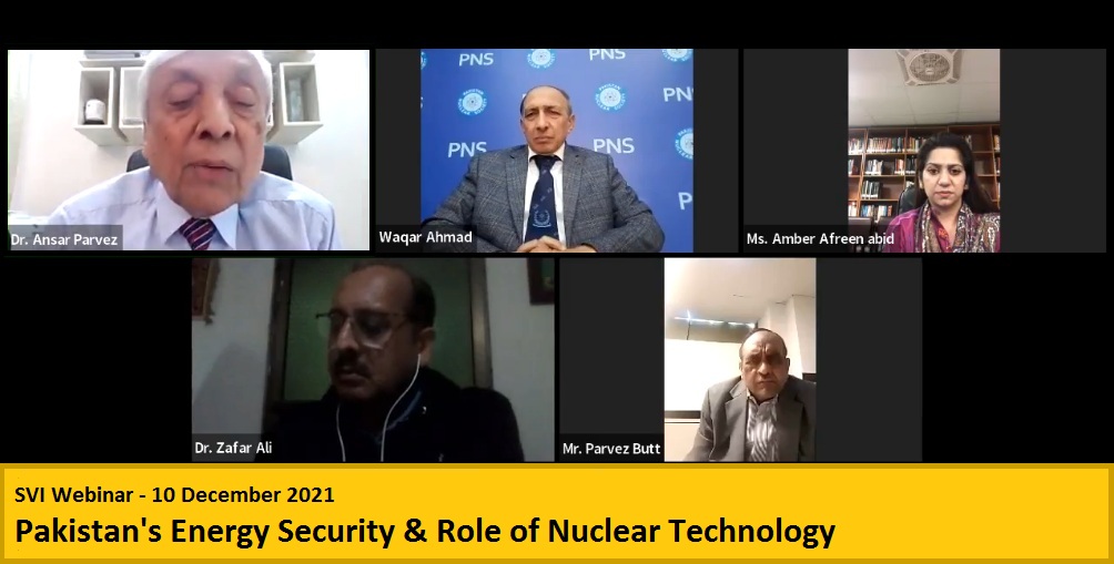 SVI Webinar on “Pakistan’s Energy Security & Role of Nuclear Technology” -Published in The NATION