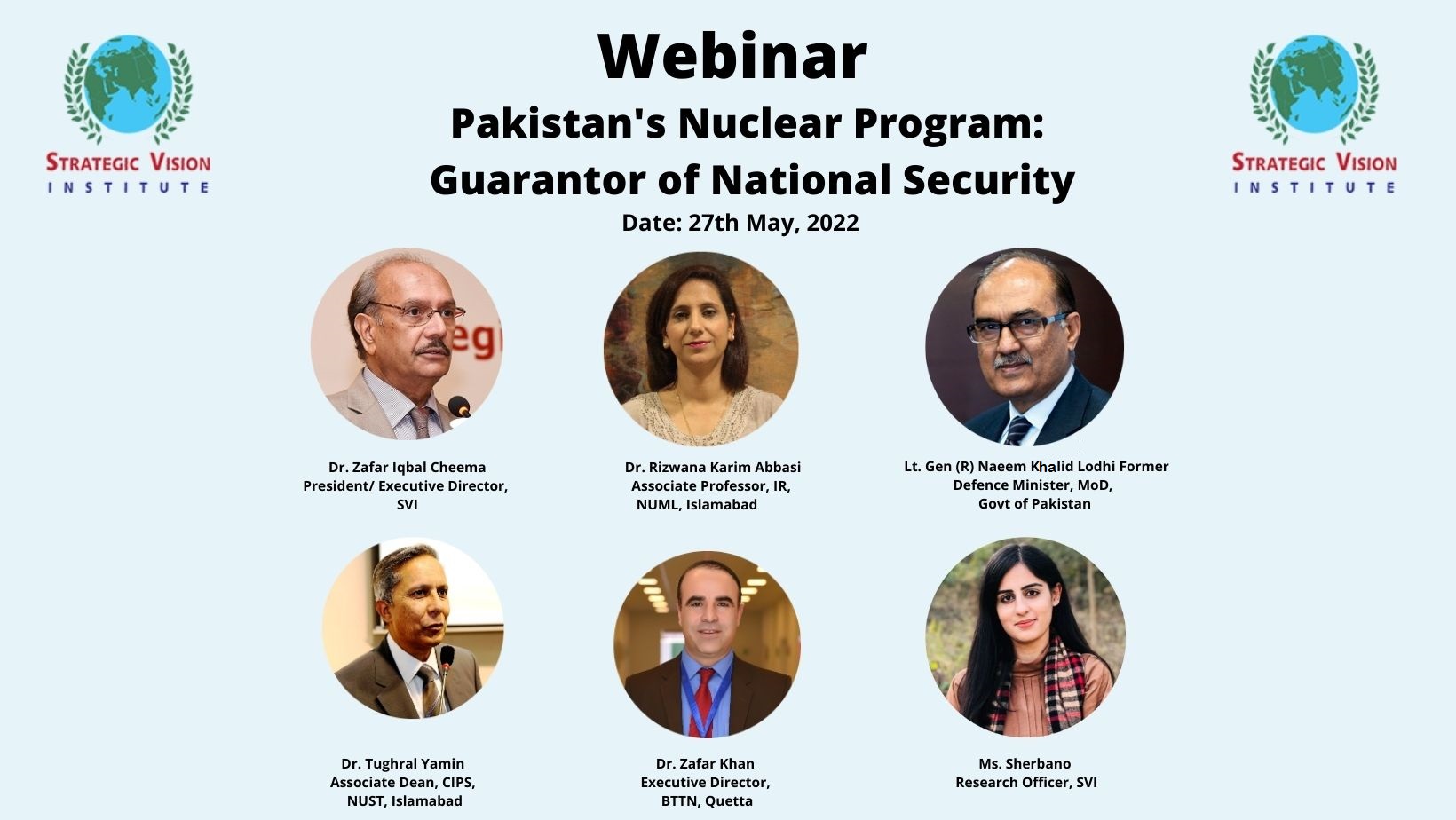 Webinar Report on “Pakistan’s Nuclear Program: Guarantor of National Security”- 27th May 2022