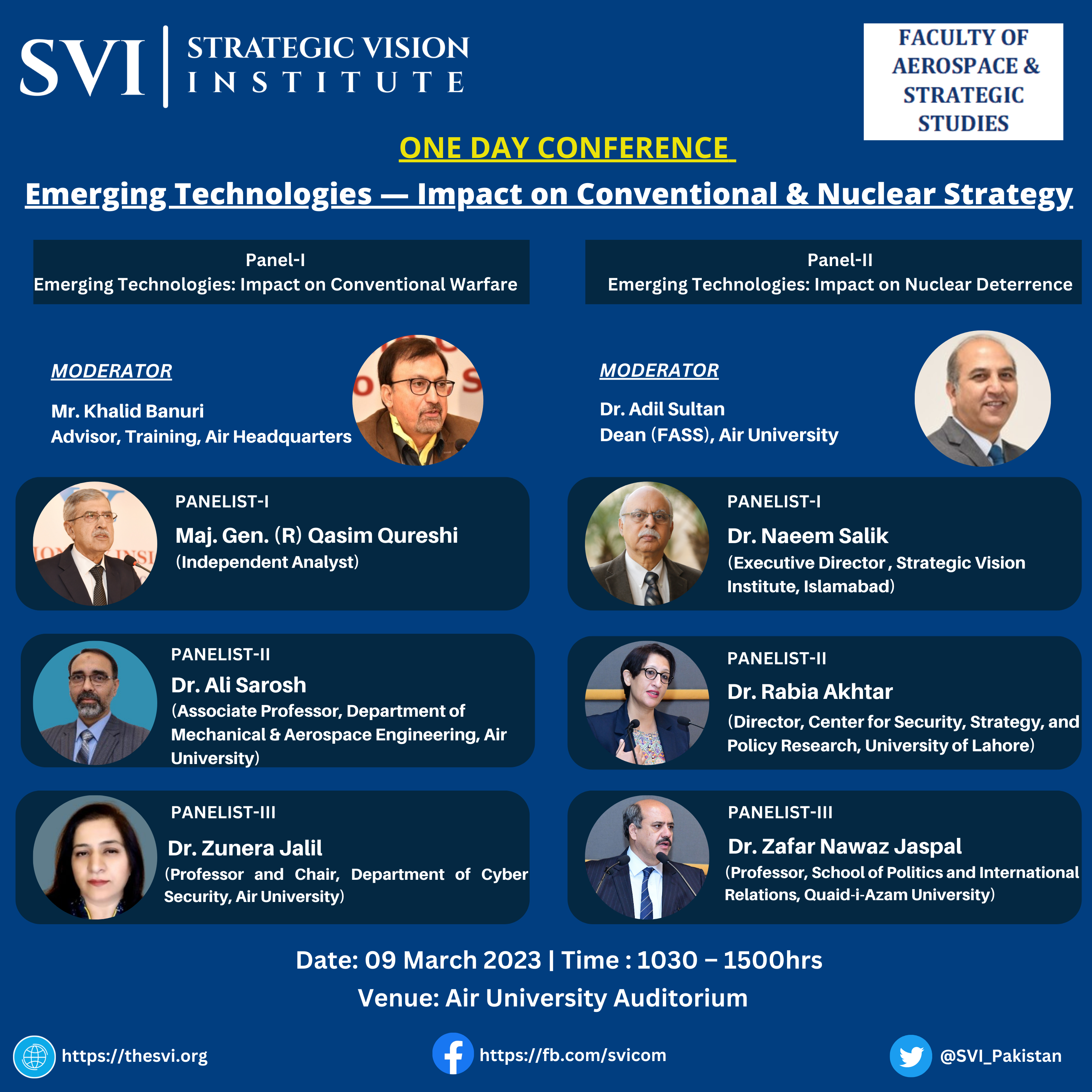 One-Day Conference “Emerging Technologies — Impact on Conventional & Nuclear Strategy” ,Date- 09 March 2023