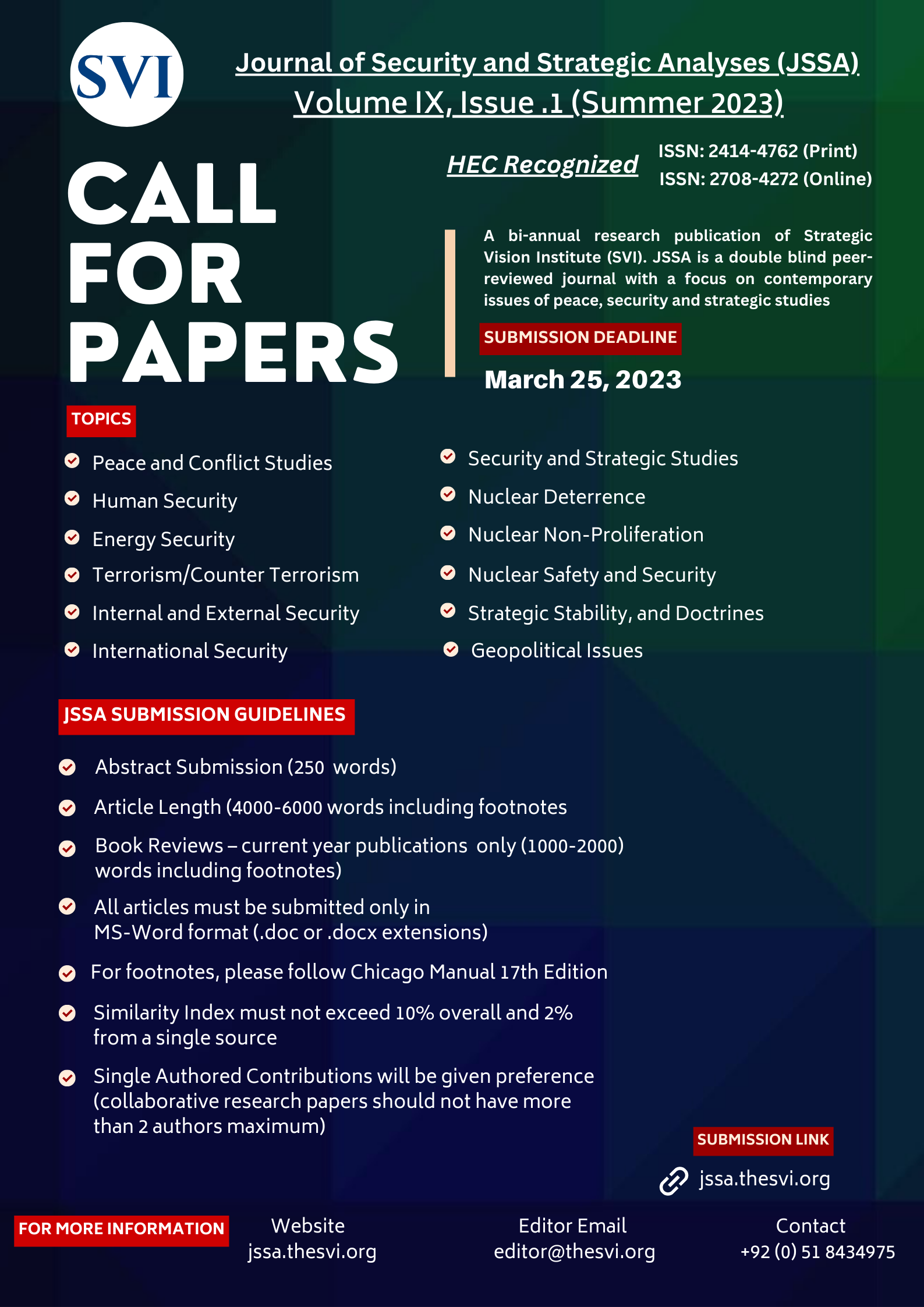Callfor Papers